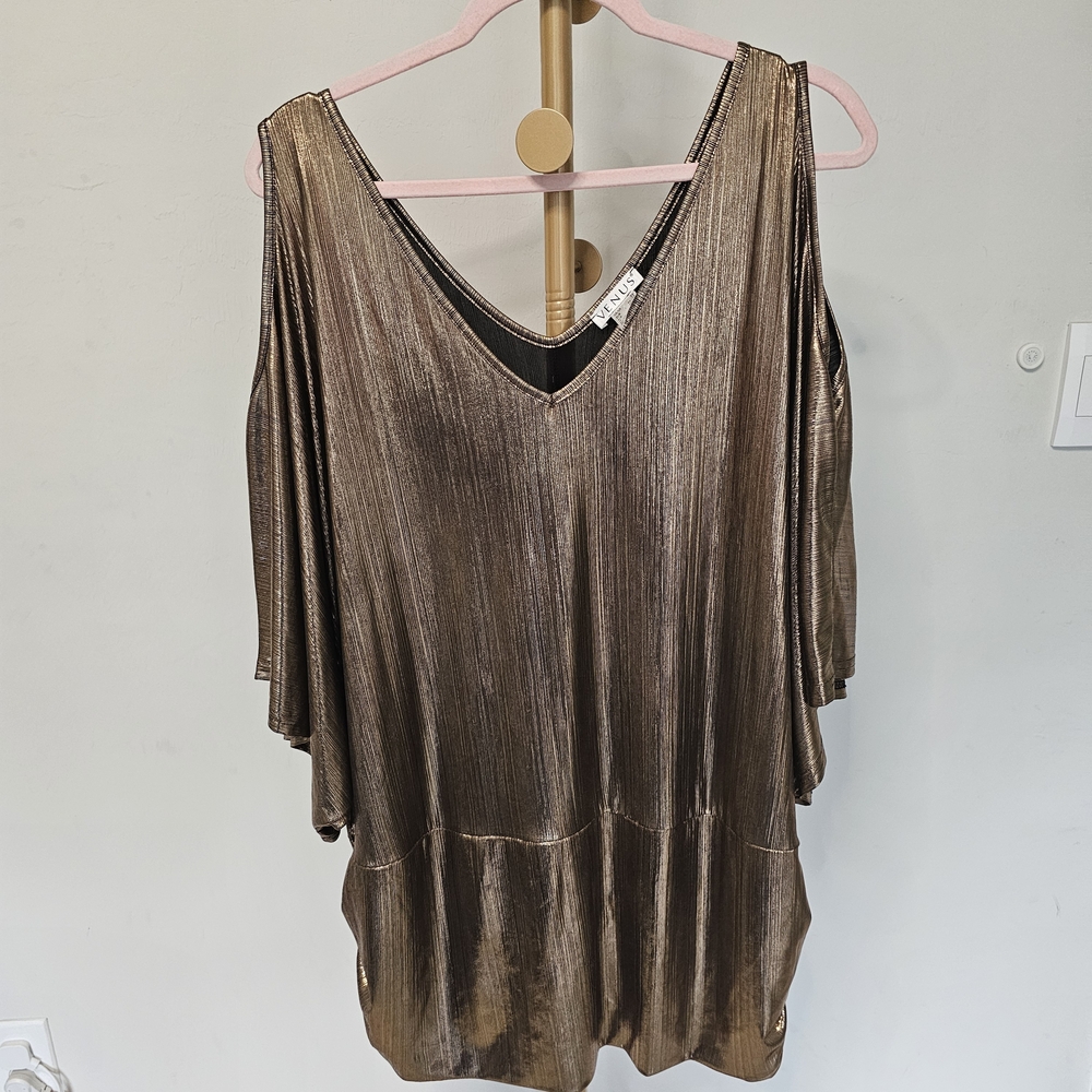 VENUS Shimmering Bronze Blouse‎ size 2x